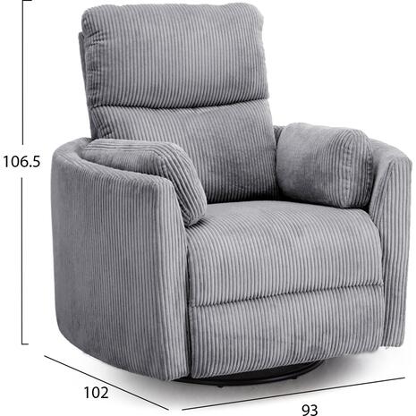 ΠΟΛΥΘΡΟΝΑ ΘΗΛΑΣΜΟΥ/RELAX VELMORA HM3300.01 ΓΚΡΙ ΚΟΤΛΕ ΥΦΑΣΜΑ 100x90x100Υεκ