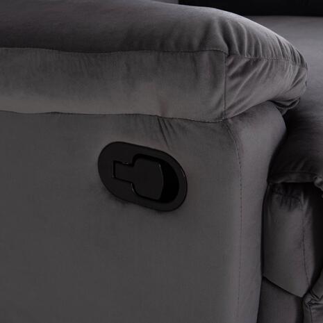 ΠΟΛΥΘΡΟΝΑ RELAX BRAYLEN HM3298.01 ΓΚΡΙ ΒΕΛΟΥΔΟ 85x90x95Υεκ.