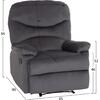 ΠΟΛΥΘΡΟΝΑ RELAX BRAYLEN HM3298.01 ΓΚΡΙ ΒΕΛΟΥΔΟ 85x90x95Υεκ.