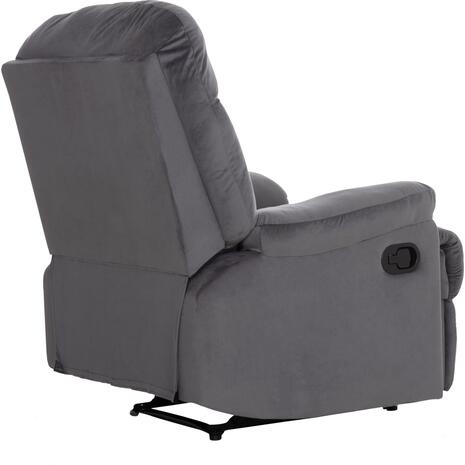ΠΟΛΥΘΡΟΝΑ RELAX BRAYLEN HM3298.01 ΓΚΡΙ ΒΕΛΟΥΔΟ 85x90x95Υεκ.