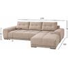 ΚΑΝΑΠΕΣ ΚΡΕΒΑΤΙ ΔΕΞΙΑ ΓΩΝΙΑ COMFYRA HM3336.03R ΜΠΕΖ ΥΦΑΣΜΑ 270x181x75Υεκ