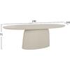 ΤΡΑΠΕΖΙ ΤΡΑΠΕΖΑΡΙΑΣ ΟΒΑΛ BRECCAN HM6577.02 ΜΠΕΖ FIBER CEMENT 240x100x75Υεκ.