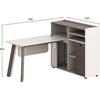 ΓΡΑΦΕΙΟ ΔΕΞΙΑ ΓΩΝΙΑ NEWLINE HM18275R ΜΕΛΑΜΙΝΗ ΕΚΡΟΥ--ΠΟΔΙΑ ΑΛΟΥΜΙΝΙΟΥ 160x120x105Υεκ