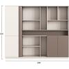 ΒΙΒΛΙΟΘΗΚΗ ΓΡΑΦΕΙΟΥ NEWLINE HM18279 ΜΕΛΑΜΙΝΗ ΕΚΡΟΥ & ΚΑΦΕ 240x40x200Υεκ.