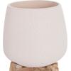 ΓΛΑΣΤΡΑ ΕΣ.ΧΩΡΟΥ FRELLO HM4674.02S ΛΕΥΚΟ FIBER CEMENT--TEAK ΒΑΣΗ 14,5x14,5x16Υεκ.