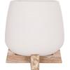 ΓΛΑΣΤΡΑ ΕΣ.ΧΩΡΟΥ FRELLO HM4674.02S ΛΕΥΚΟ FIBER CEMENT--TEAK ΒΑΣΗ 14,5x14,5x16Υεκ.