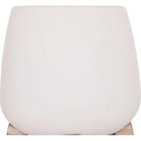 ΓΛΑΣΤΡΑ ΕΣ.ΧΩΡΟΥ FRELLO HM4674.02S ΛΕΥΚΟ FIBER CEMENT--TEAK ΒΑΣΗ 14,5x14,5x16Υεκ.