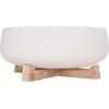 ΓΛΑΣΤΡΑ ΕΣ.ΧΩΡΟΥ FRELLO HM4674.02M ΛΕΥΚΟ FIBER CEMENT--TEAK ΒΑΣΗ 27x26,5x12Υεκ.