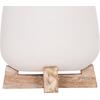 ΓΛΑΣΤΡΑ ΕΣ.ΧΩΡΟΥ FRELLO HM4674.02S ΛΕΥΚΟ FIBER CEMENT--TEAK ΒΑΣΗ 14,5x14,5x16Υεκ.