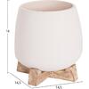 ΓΛΑΣΤΡΑ ΕΣ.ΧΩΡΟΥ FRELLO HM4674.02S ΛΕΥΚΟ FIBER CEMENT--TEAK ΒΑΣΗ 14,5x14,5x16Υεκ.