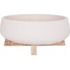 ΓΛΑΣΤΡΑ ΕΣ.ΧΩΡΟΥ FRELLO HM4674.02M ΛΕΥΚΟ FIBER CEMENT--TEAK ΒΑΣΗ 27x26,5x12Υεκ.