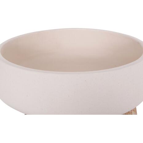 ΓΛΑΣΤΡΑ ΕΣ.ΧΩΡΟΥ FRELLO HM4674.02M ΛΕΥΚΟ FIBER CEMENT--TEAK ΒΑΣΗ 27x26,5x12Υεκ.