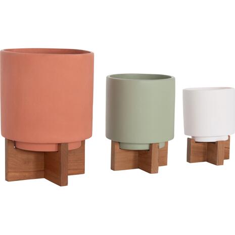 ΣΕΤ 3 ΓΛΑΣΤΡΕΣ ΜΕ TEAK ΒΑΣΕΙΣ TANTI HM4685 FIBER CEMENT ΣΕ 3 ΧΡΩΜΑΤΑ