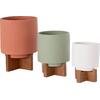 ΣΕΤ 3 ΓΛΑΣΤΡΕΣ ΜΕ TEAK ΒΑΣΕΙΣ TANTI HM4685 FIBER CEMENT ΣΕ 3 ΧΡΩΜΑΤΑ