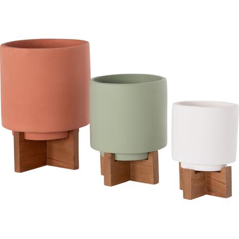 ΣΕΤ 3 ΓΛΑΣΤΡΕΣ ΜΕ TEAK ΒΑΣΕΙΣ TANTI HM4685 FIBER CEMENT ΣΕ 3 ΧΡΩΜΑΤΑ