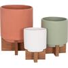 ΣΕΤ 3 ΓΛΑΣΤΡΕΣ ΜΕ TEAK ΒΑΣΕΙΣ TANTI HM4685 FIBER CEMENT ΣΕ 3 ΧΡΩΜΑΤΑ