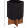 ΣΕΤ 3 ΓΛΑΣΤΡΕΣ ΜΕ TEAK ΒΑΣΕΙΣ TANTI HM4685.01 FIBER CEMENT ΣΕ ΜΑΥΡΟ ΧΡΩΜΑ