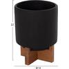 ΣΕΤ 3 ΓΛΑΣΤΡΕΣ ΜΕ TEAK ΒΑΣΕΙΣ TANTI HM4685.01 FIBER CEMENT ΣΕ ΜΑΥΡΟ ΧΡΩΜΑ