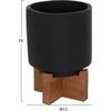 ΣΕΤ 3 ΓΛΑΣΤΡΕΣ ΜΕ TEAK ΒΑΣΕΙΣ TANTI HM4685.01 FIBER CEMENT ΣΕ ΜΑΥΡΟ ΧΡΩΜΑ