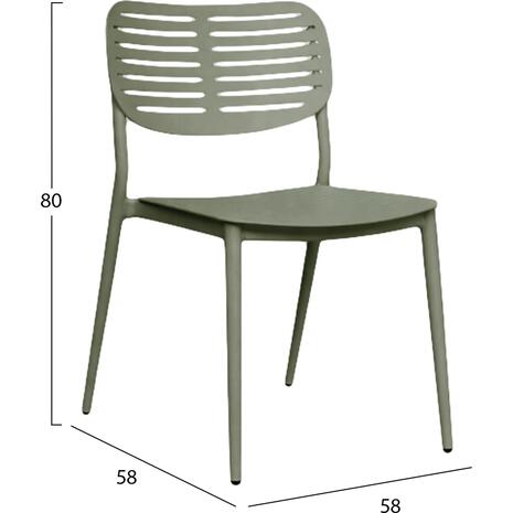 ΚΑΡΕΚΛΑ ΤΡΑΠΕΖΑΡΙΑΣ HILLIARD HM6645.07 ΑΛΟΥΜΙΝΙΟ OLIVE GREEN 44.5x58x80Υεκ