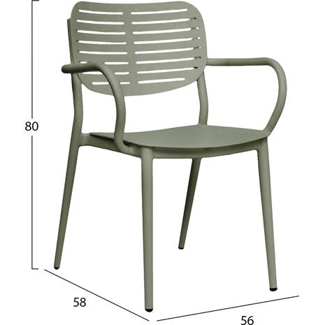 ΠΟΛΥΘΡΟΝΑ ΤΡΑΠΕΖΑΡΙΑΣ HILLIARD HM6644.07 ΑΛΟΥΜΙΝΙΟ ΣΕ OLIVE GREEN 58x52x78Υεκ