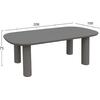 ΤΡΑΠΕΖΙ ΤΡΑΠΕΖΑΡΙΑΣ KIORA HM6597.01 ΓΚΡΙ FIBER CEMENT 200x100x75Υεκ