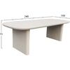 ΤΡΑΠΕΖΙ ΤΡΑΠΕΖΑΡΙΑΣ FIBER CEMENT AZAMI HM6600.02 ΜΠΕΖ 240x100x75Υεκ.