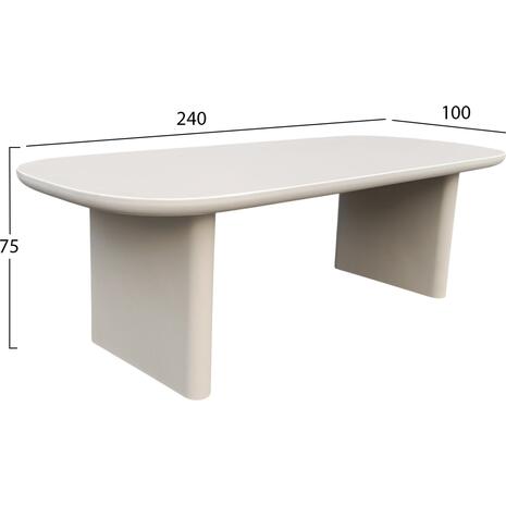 ΤΡΑΠΕΖΙ ΤΡΑΠΕΖΑΡΙΑΣ FIBER CEMENT AZAMI HM6600.02 ΜΠΕΖ 240x100x75Υεκ.
