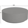 ΤΡΑΠΕΖΙ ΜΕΣΗΣ FIBER CEMENT ΣΤΡΟΓΓΥΛΟ KYOKO HM6579.01 ΓΚΡΙ Φ90x30Υεκ.
