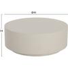 ΤΡΑΠΕΖΙ ΜΕΣΗΣ ΣΤΡΟΓΓΥΛΟ KYOKO HM6579.02 ΜΠΕΖ FIBER CEMENT Φ90x34Υεκ.