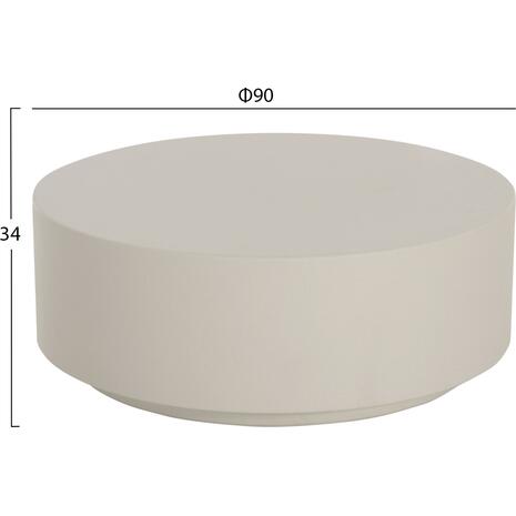 ΤΡΑΠΕΖΙ ΜΕΣΗΣ ΣΤΡΟΓΓΥΛΟ KYOKO HM6579.02 ΜΠΕΖ FIBER CEMENT Φ90x34Υεκ.
