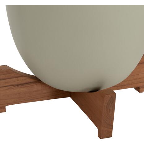 ΓΛΑΣΤΡΕΣ ΣΕΤ 2ΤΜΧ SEON HM4686.09 TERRACOTTA ΣΕ ΛΕΥΚΟ & ΠΡΑΣΙΝΟ--TEAK ΒΑΣΗ