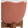 ΓΛΑΣΤΡΕΣ ΣΕΤ 2ΤΜΧ SEON HM4686.08 TERRACOTTA ΣΕ ΛΕΥΚΟ & ΤΕΡΑΚΟΤΑ--TEAK ΒΑΣΗ