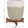 ΓΛΑΣΤΡΕΣ ΣΕΤ 2ΤΜΧ SEON HM4686.09 TERRACOTTA ΣΕ ΛΕΥΚΟ & ΠΡΑΣΙΝΟ--TEAK ΒΑΣΗ