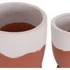 ΓΛΑΣΤΡΕΣ ΣΕΤ 2ΤΜΧ SEON HM4686.08 TERRACOTTA ΣΕ ΛΕΥΚΟ & ΤΕΡΑΚΟΤΑ--TEAK ΒΑΣΗ