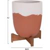 ΓΛΑΣΤΡΕΣ ΣΕΤ 2ΤΜΧ SEON HM4686.08 TERRACOTTA ΣΕ ΛΕΥΚΟ & ΤΕΡΑΚΟΤΑ--TEAK ΒΑΣΗ