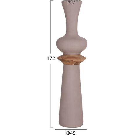 ΔΙΑΚΟΣΜΗΤΙΚΟ ΒΑΖΟ ΔΑΠΕΔΟΥ NEBULA HM4660.05L FIBER CEMENT TAUPE--ΞΥΛΟ ΤΕΑΚ Φ45x172Υεκ
