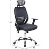 ΚΑΡΕΚΛΑ ΓΡΑΦΕΙΟΥ BRIEF HM1206.02 ΓΚΡΙ MESH--ΒΑΣΗ ΧΡΩΜΙΟΥ 63x64x122Υεκ.