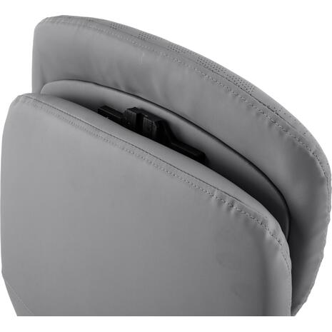ΚΑΡΕΚΛΑ ΓΡΑΦΕΙΟΥ TEETER HM18355.10 ΓΚΡΙ PU ΔΕΡΜΑ--ΒΑΣΗ ΧΡΩΜΙΟΥ 67x66x121Υεκ