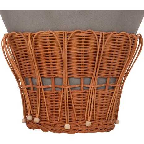 ΤΡΑΠΕΖΙ ΒΟΗΘΗΤΙΚΟ PERRAL HM18164.03S FIBER CEMENT ΓΚΡΙ-ΦΥΣΙΚΟ RATTAN--Φ42x36Υεκ