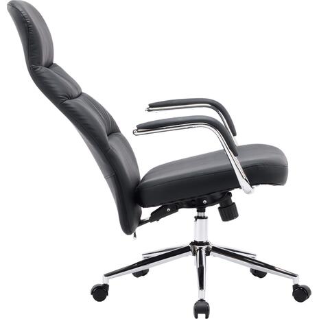 ΚΑΡΕΚΛΑ ΓΡΑΦΕΙΟΥ TEETER HM18355.01 ΜΑΥΡΟ PU ΔΕΡΜΑ--ΒΑΣΗ ΧΡΩΜΙΟΥ 67x66x121Υεκ