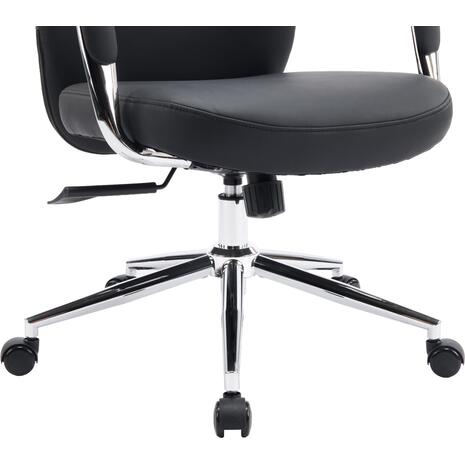 ΚΑΡΕΚΛΑ ΓΡΑΦΕΙΟΥ TEETER HM18355.01 ΜΑΥΡΟ PU ΔΕΡΜΑ--ΒΑΣΗ ΧΡΩΜΙΟΥ 67x66x121Υεκ