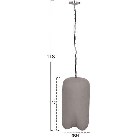 ΦΩΤΙΣΤΙΚΟ ΟΡΟΦΗΣ ΚΡΕΜΑΣΤΟ LOGKY HM4704.03S--FIBER CEMENT ΓΚΡΙ Φ24x47Υεκ