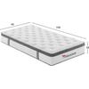 ΣΤΡΩΜΑ ΜΟΝΟ SILENTIUM HM749.01 POCKET SPRINGS--ΛΕΥΚΟ 90x190x30Υεκ.