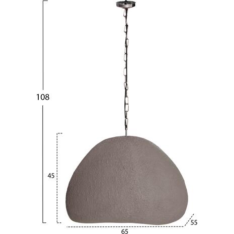 ΦΩΤΙΣΤΙΚΟ ΟΡΟΦΗΣ ΚΡΕΜΑΣΤΟ JAYLEN HM4703.03L FIBER CEMENT ΓΚΡΙ 65x55x45Υεκ.