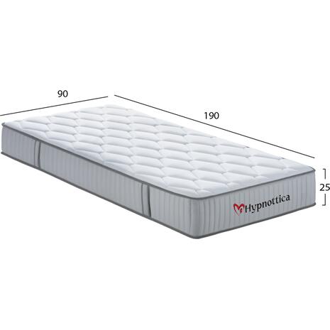 ΣΤΡΩΜΑ ΜΟΝΟ HYPNOTTICA HM748.01 POCKET SPRINGS--ΛΕΥΚΟ (ROLL-PACKING) 90x190x25Υεκ.