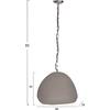 ΦΩΤΙΣΤΙΚΟ ΟΡΟΦΗΣ ΚΡΕΜΑΣΤΟ JAYLEN HM4703.03S FIBER CEMENT ΓΚΡΙ 44x39x30Υεκ.