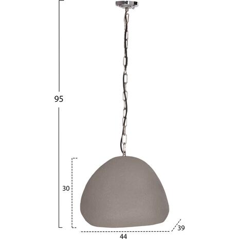 ΦΩΤΙΣΤΙΚΟ ΟΡΟΦΗΣ ΚΡΕΜΑΣΤΟ JAYLEN HM4703.03S FIBER CEMENT ΓΚΡΙ 44x39x30Υεκ.