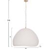 ΦΩΤΙΣΤΙΚΟ ΟΡΟΦΗΣ ΚΡΕΜΑΣΤΟ JAYLEN HM4703.02L FIBER CEMENT ΛΕΥΚΟ 65x55x45Υεκ.