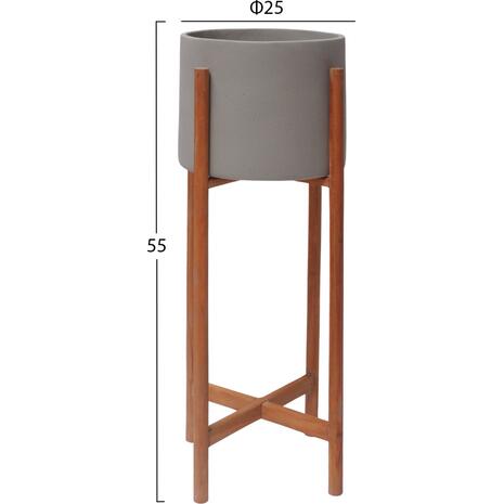 ΓΛΑΣΤΡΑ ΕΣΩΤ.ΧΩΡΟΥ RENTIL HM4684.03S FIBER CEMENT ΧΡΩΜΑ ΓΚΡΙ--ΒΑΣΗ TEAK Φ27x56Υ